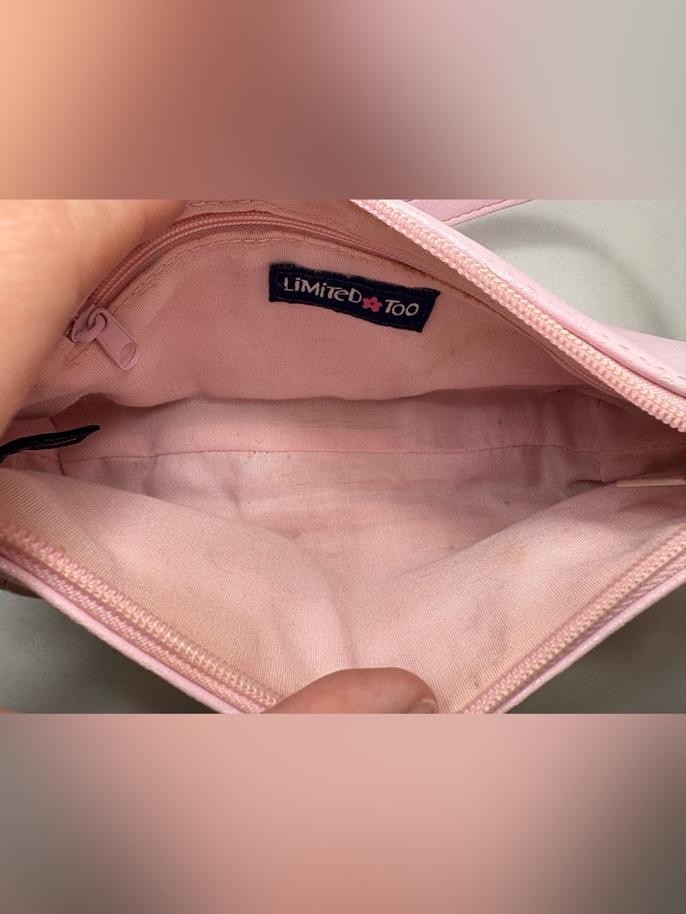 Pink Leather Shoulder Bag with Front Turn-Lock Pockets - Picture 4 of 4